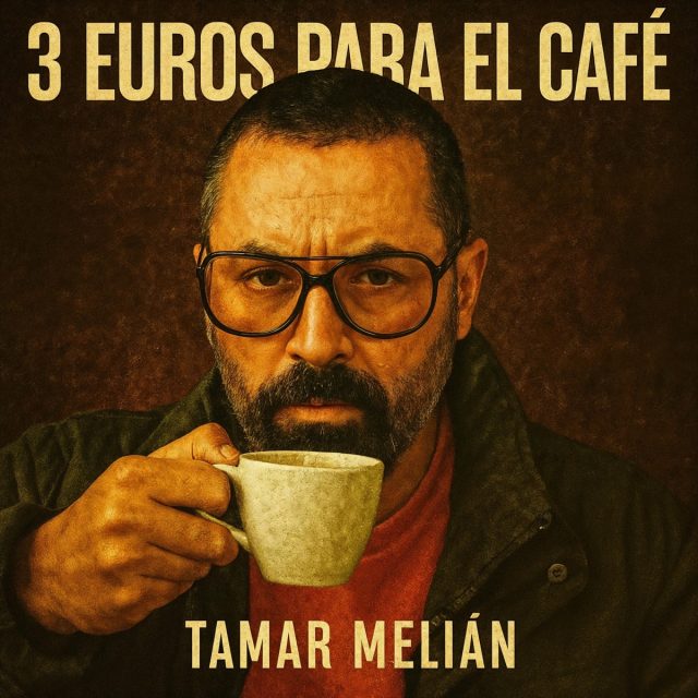 Canciones con humor ácido 3 Portada oficial de 3 euros para el café, de Tamar Melián