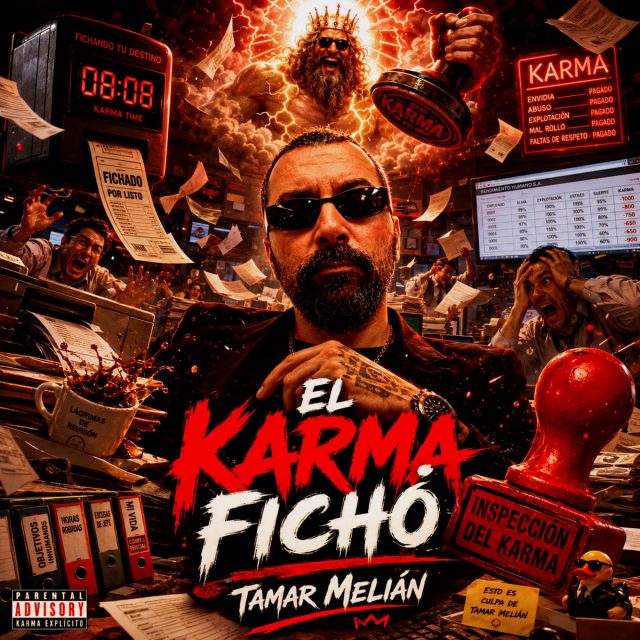 Canciones sobre trabajo tóxico 7 Portada oficial de El Karma fichó, de Tamar Melián