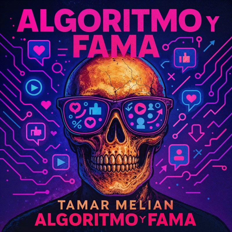 Prohibido y Nuestro: el secreto que convirtió la tentación en universo 6 Portada oficial de Algoritmo y fama, de Tamar Melián