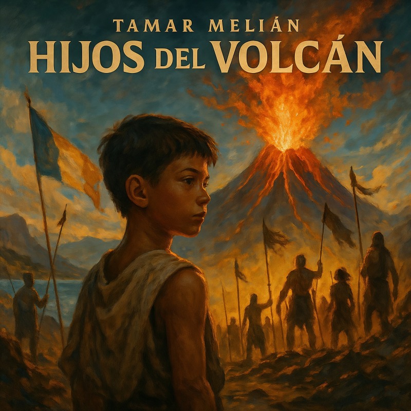 Agente de Rampa, Modo Extremo: jet blast, maletas y café criogénico 6 Portada oficial de Hijos del Volcán, de Tamar Melián