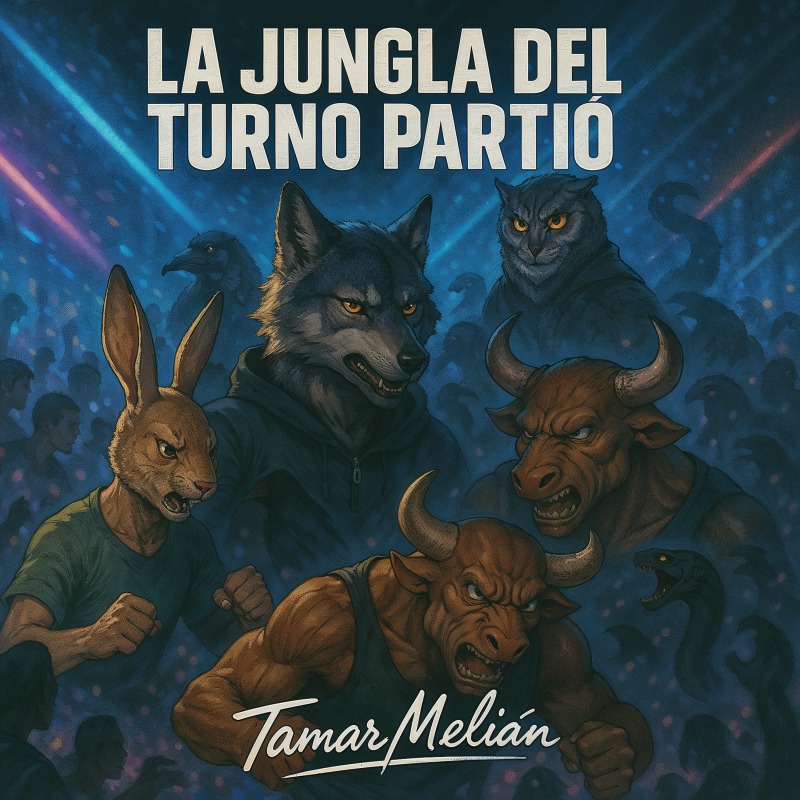 El Soltero de Oro: Luxemburgo, postureo y un castillo de cartón 7 Portada oficial de La jungla del turno partido, de Tamar Melián