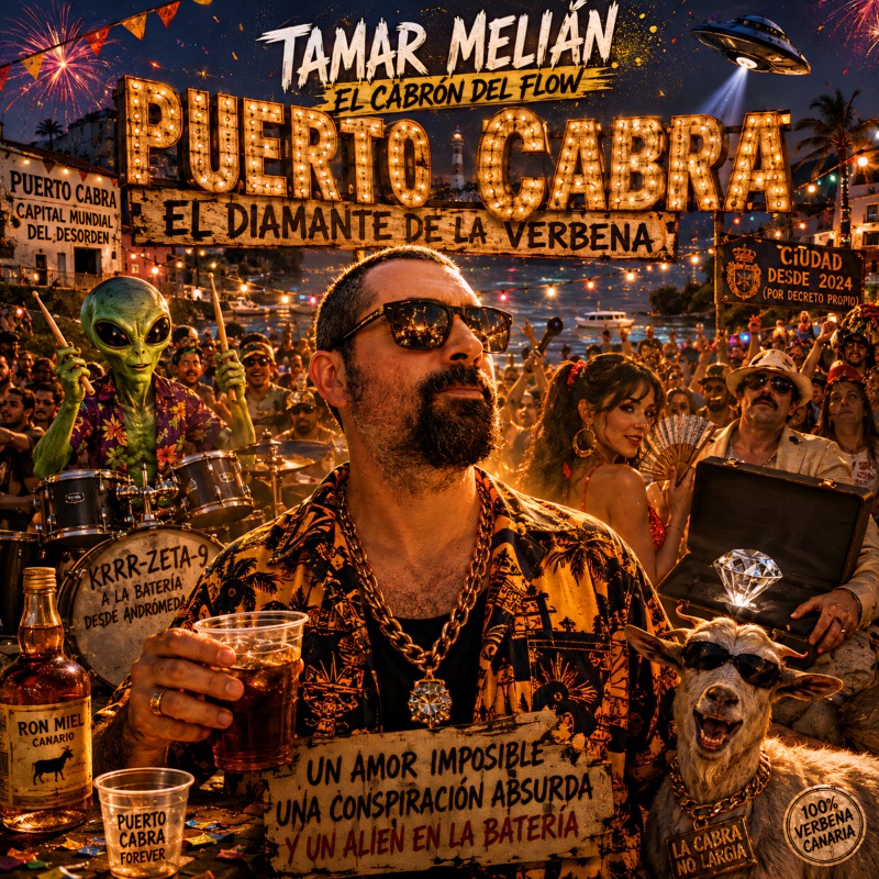 Puerto Cabra: el diamante de la verbena abre el multiverso majorero 3 Portada oficial de Puerto Cabra, canción de Tamar Melián
