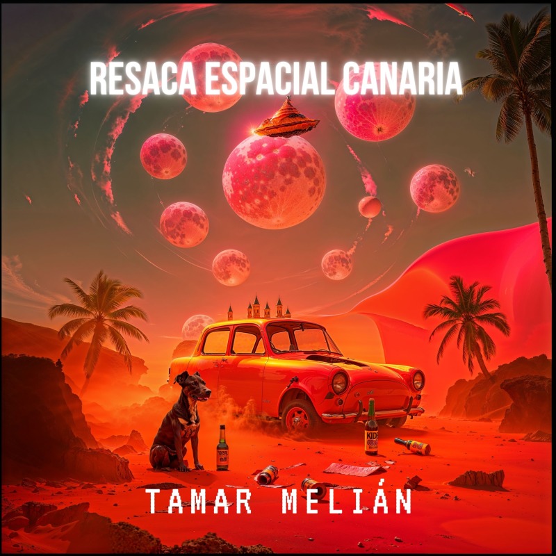 Resaca espacial canaria: el fiestón que convirtió un coche en nave 3 Portada oficial de Resaca espacial canaria, canción de Tamar Melián