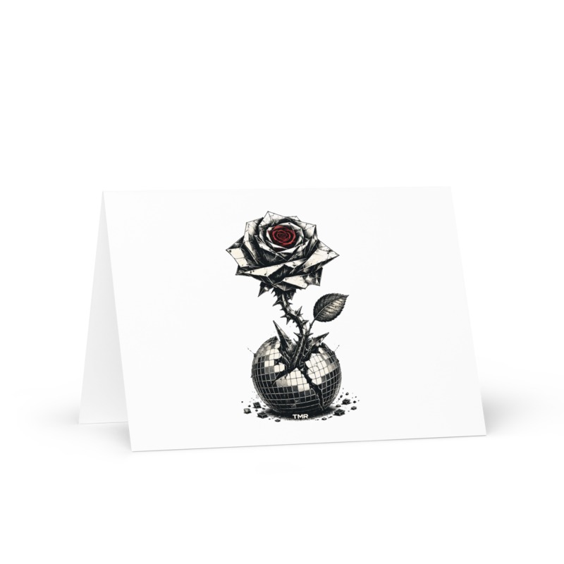TMR · Flor blindada — Tarjeta con sobre 5 × 7 4 TMR · Flor blindada — Tarjeta con sobre 5 × 7 — vista del diseño impreso
