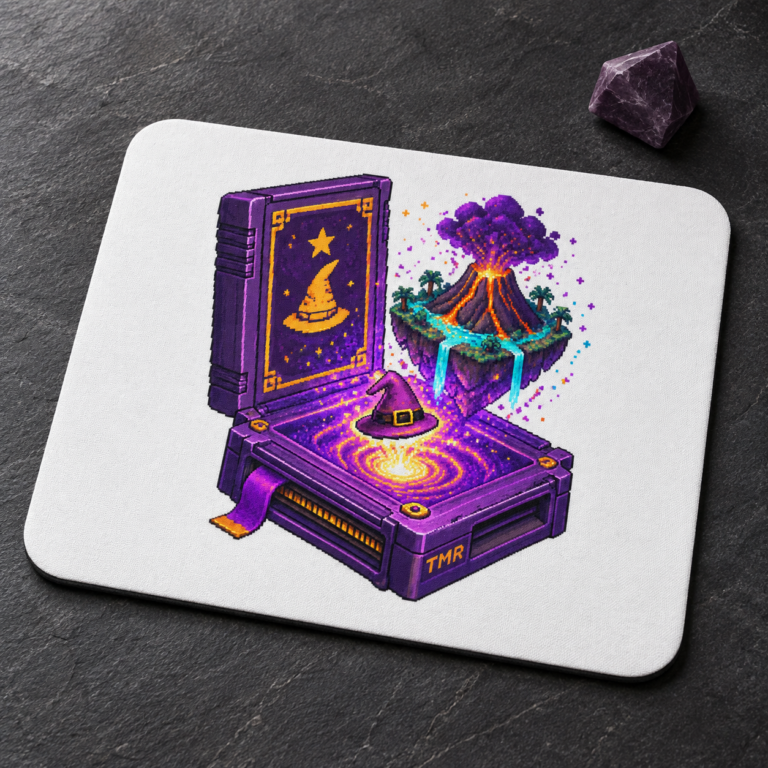 Cartouche sorcière — Tapis de souris · presentación del diseño TMR