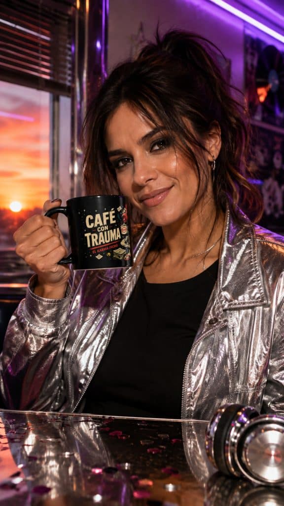 Taza Café con Trauma — El Karma fichó · presentación del diseño TMR
