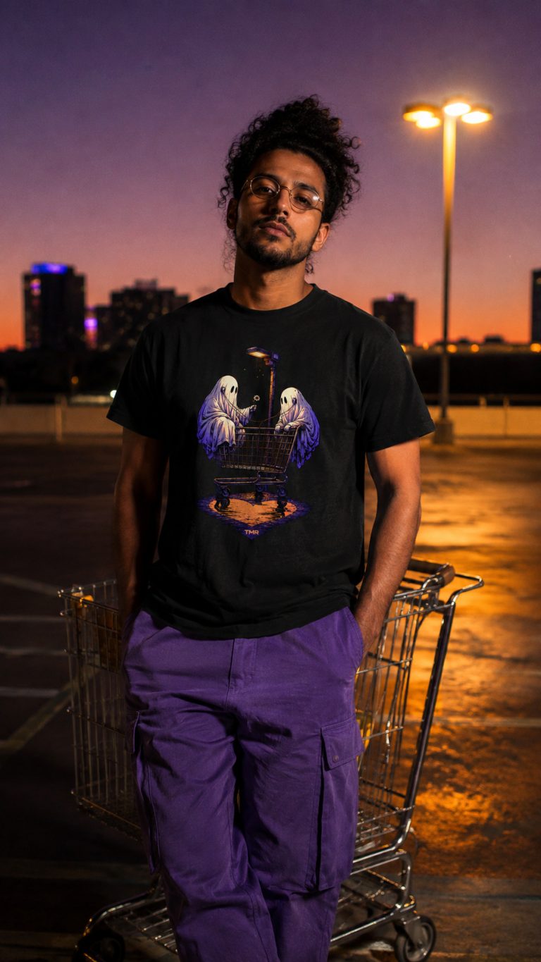 TMR · Fantasmas del parking — Camiseta de TMR by Tamar Melián en una escena editorial