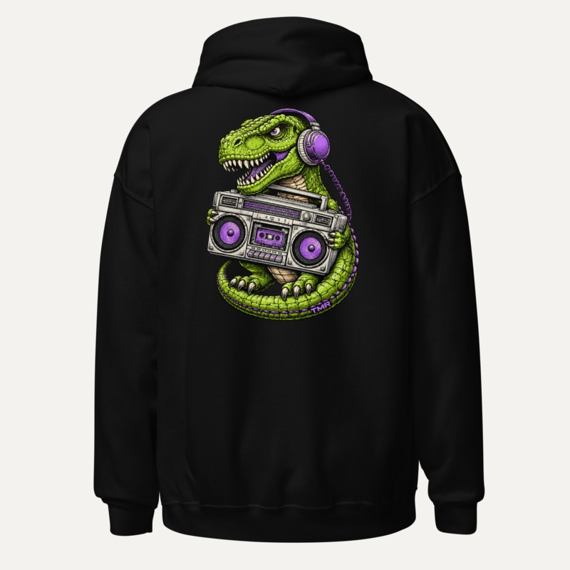 TMR · T-Rex de bolsillo — Sudadera 4 TMR · T-Rex de bolsillo — Sudadera de TMR by Tamar Melián, estampado completo en back