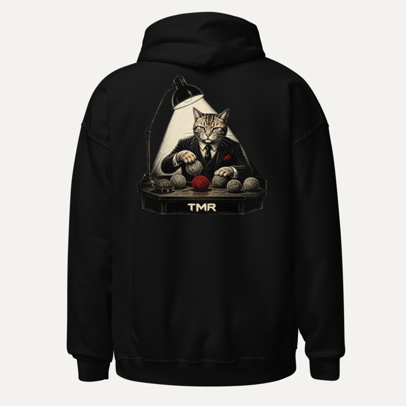 TMR · El padrino del ovillo — Sudadera 4 TMR · El padrino del ovillo — Sudadera de TMR by Tamar Melián, estampado completo en back