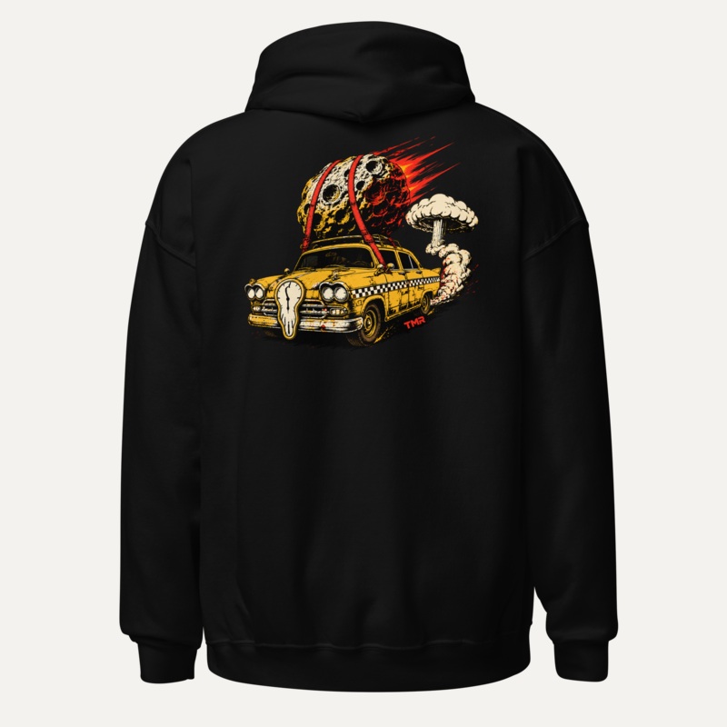 TMR · Taxi del apocalipsis — Sudadera 4 TMR · Taxi del apocalipsis — Sudadera de TMR by Tamar Melián, estampado completo en back