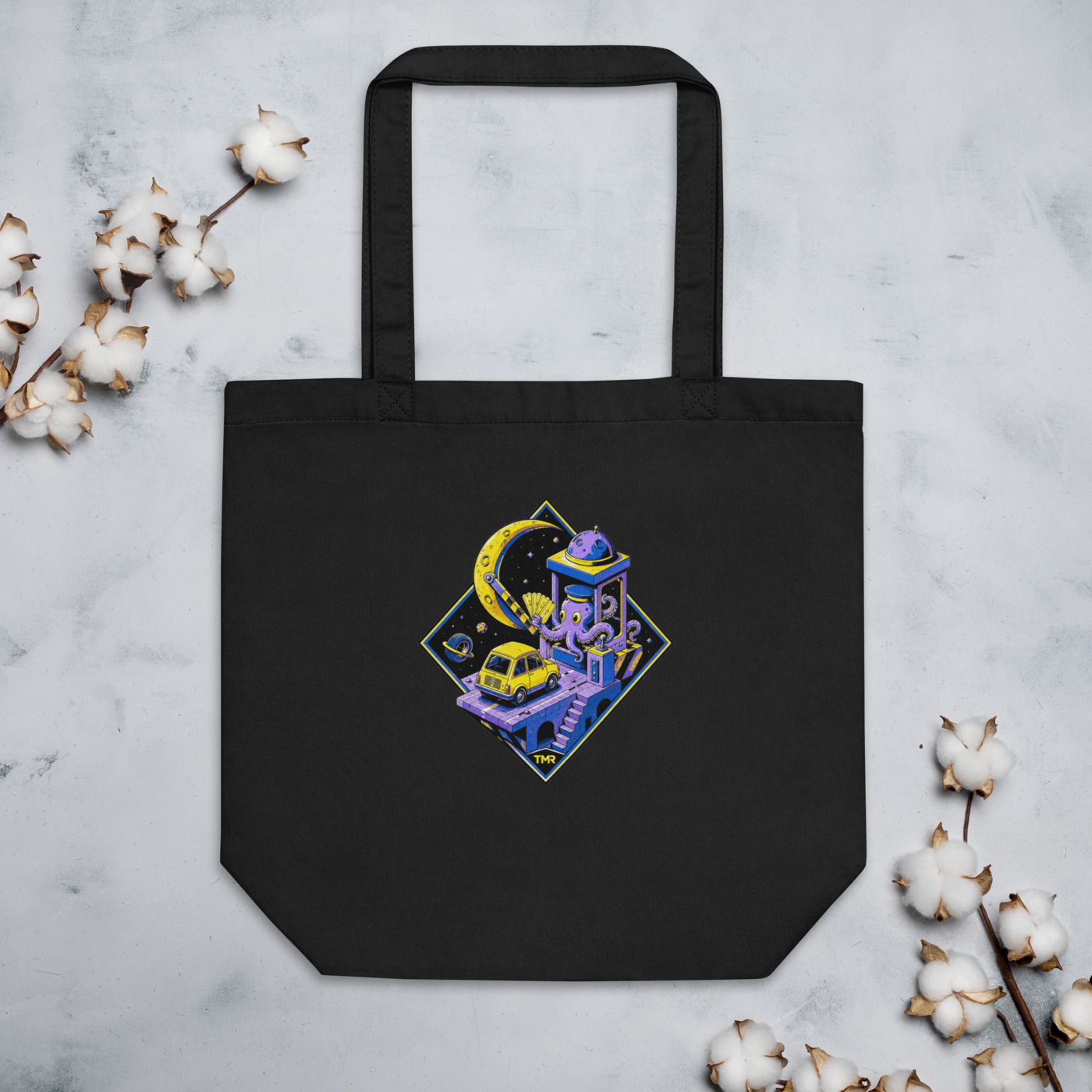 TMR · Peaje lunar — Tote 1 TMR · Peaje lunar — Tote — mockup de portada