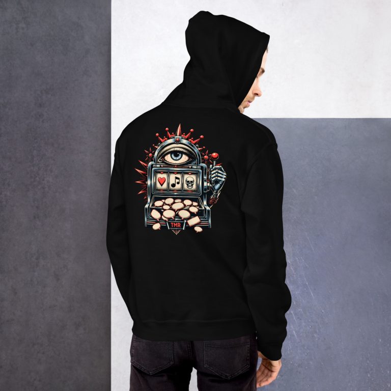 TMR · Algoritmo tragaperras — Sudadera — mockup de portada