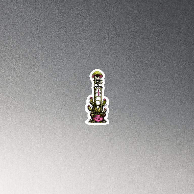 TMR · Ascenso tóxico — Imán troquelado 4 pulgadas — mockup de portada
