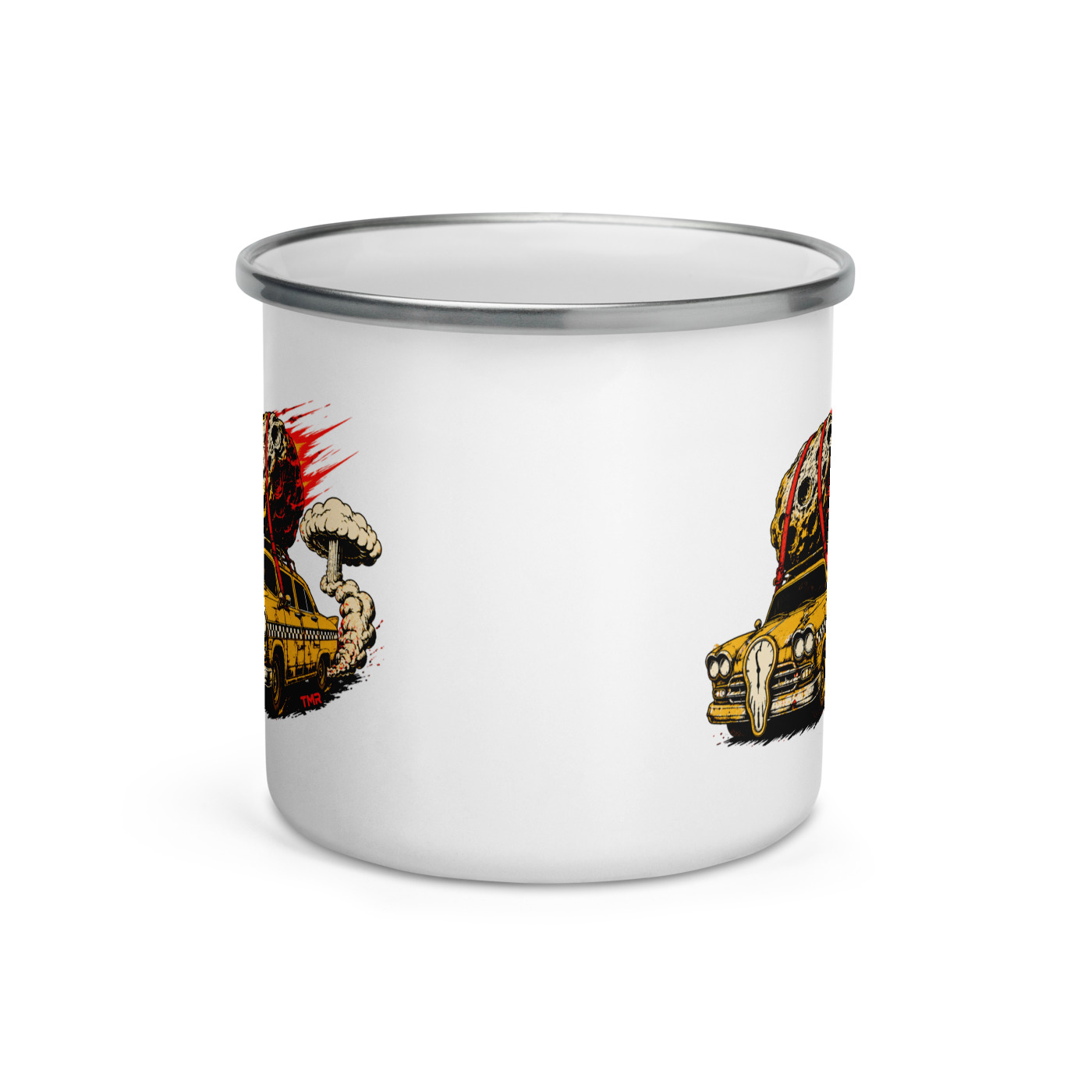 TMR · Taxi del apocalipsis — Taza esmaltada 12 oz 4 TMR · Taxi del apocalipsis — Taza esmaltada 12 oz — vista de producto 4