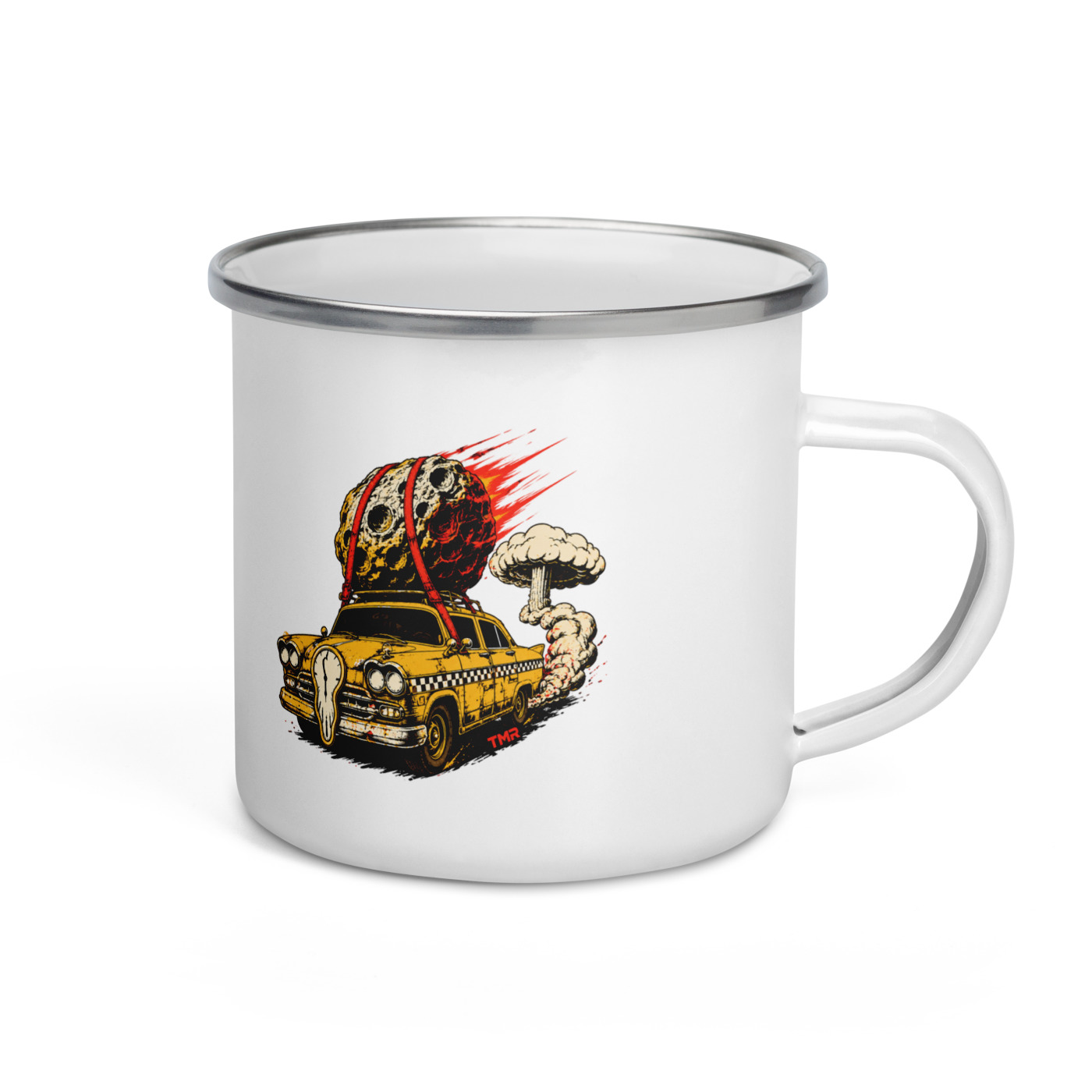 TMR · Taxi del apocalipsis — Taza esmaltada 12 oz 3 TMR · Taxi del apocalipsis — Taza esmaltada 12 oz — vista de producto 3