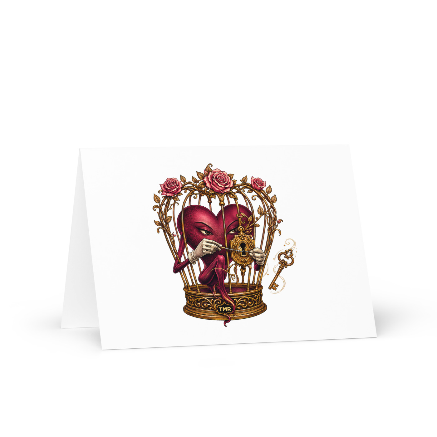 TMR · Corazón escapista — Tarjeta con sobre 5 × 7 2 TMR · Corazón escapista — Tarjeta con sobre 5 × 7 — vista de producto 2
