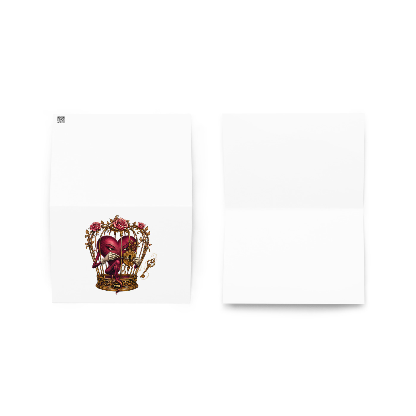 TMR · Corazón escapista — Tarjeta con sobre 5 × 7 3 TMR · Corazón escapista — Tarjeta con sobre 5 × 7 — vista de producto 3