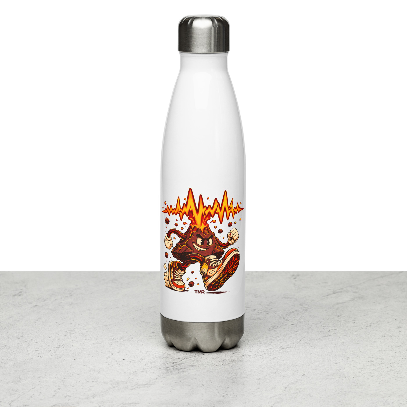 TMR · Volcán en zapatillas — Botella térmica 500 ml 1 TMR · Volcán en zapatillas — Botella térmica 500 ml — mockup de portada