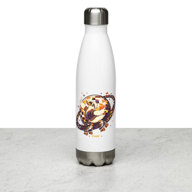 TMR · Pato en órbita — Botella térmica 500 ml — mockup de portada