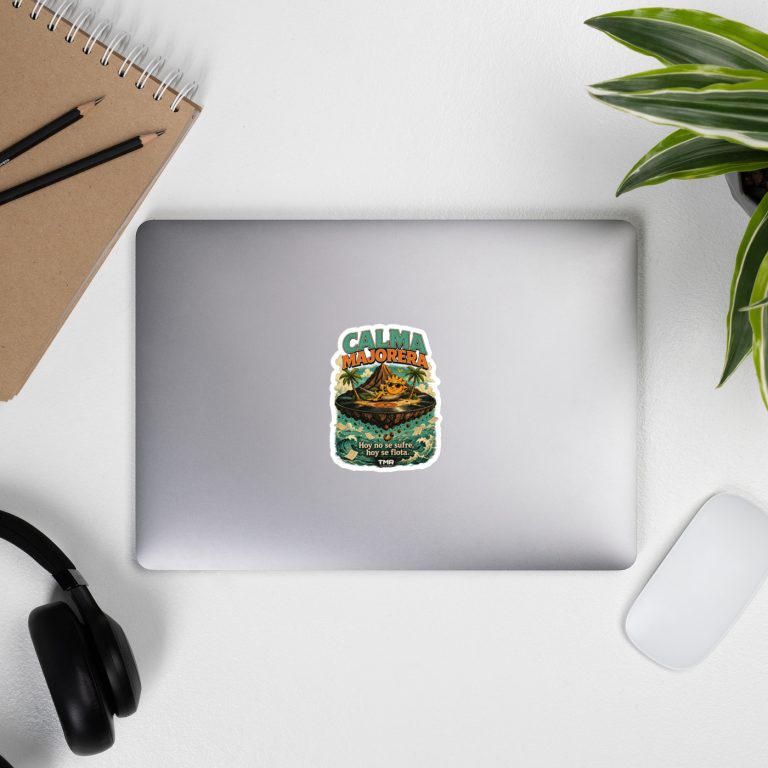 TMR · Calma Antigravedad — Pegatina kiss-cut 4 pulgadas — mockup de portada