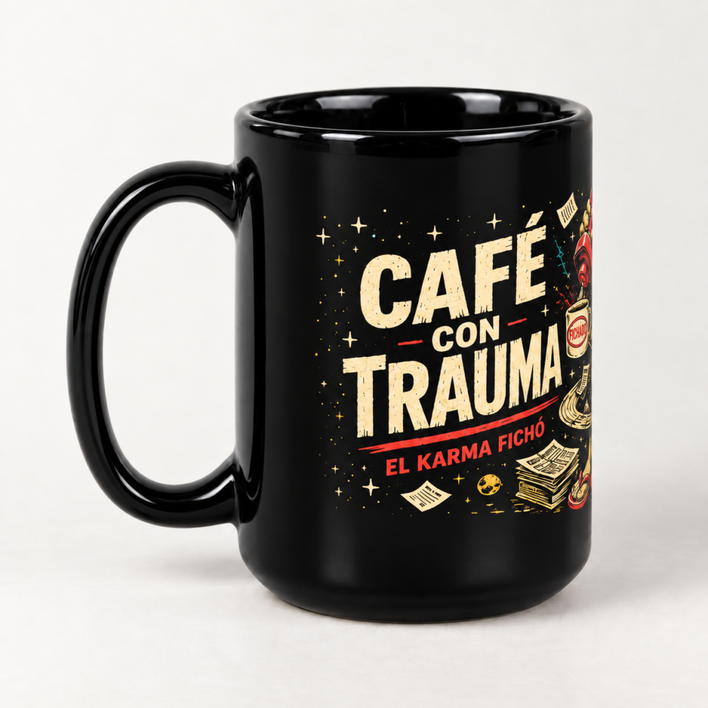 Mug Café avec Traumatisme — El Karma fichó · presentación del diseño TMR
