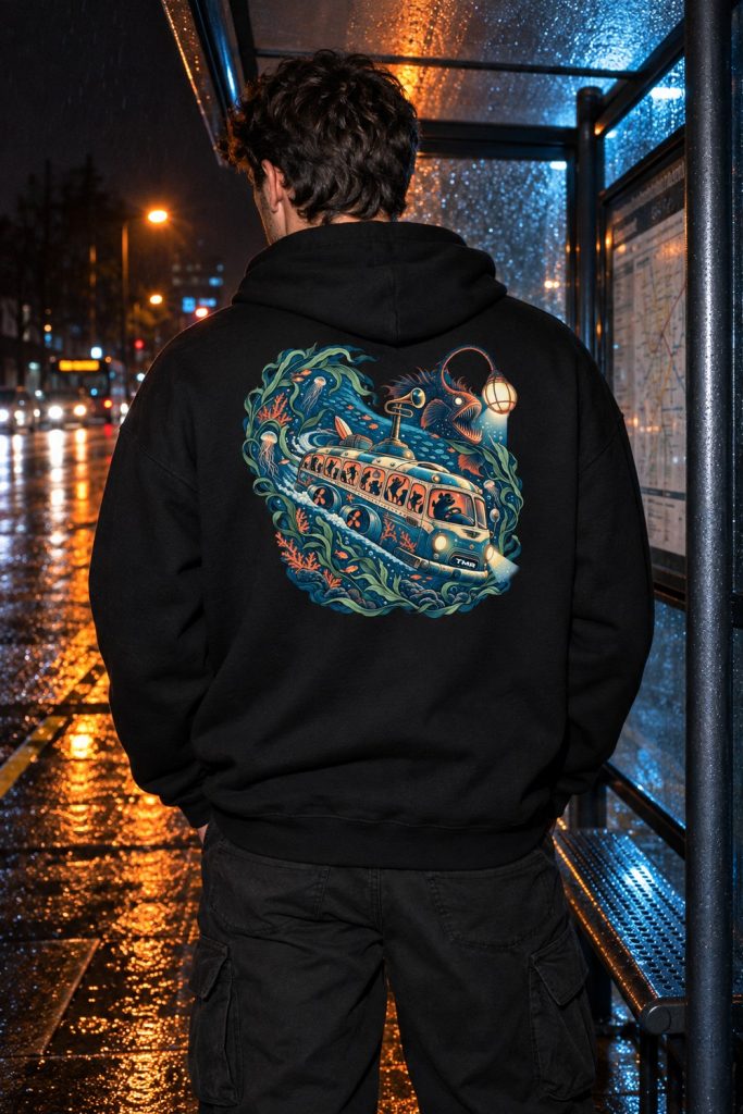Guagua abisal — Sudadera · presentación del diseño TMR
