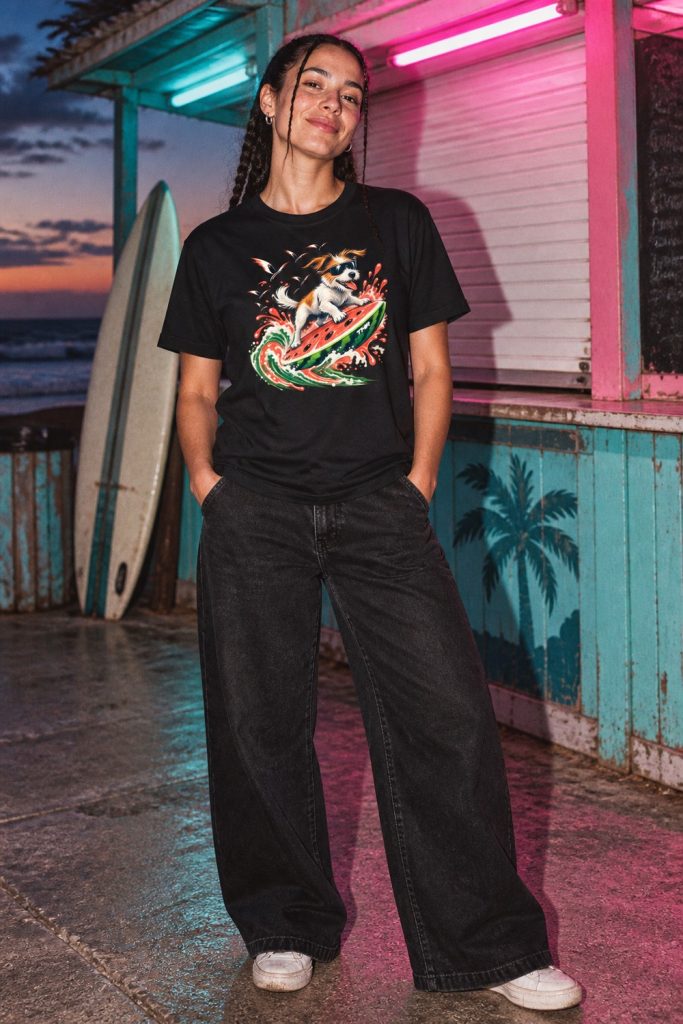 Firuláis sandía — Camiseta · presentación del diseño TMR