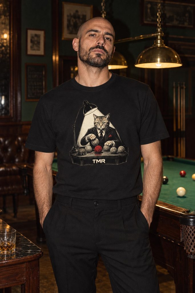 El padrino del ovillo — Camiseta · presentación del diseño TMR