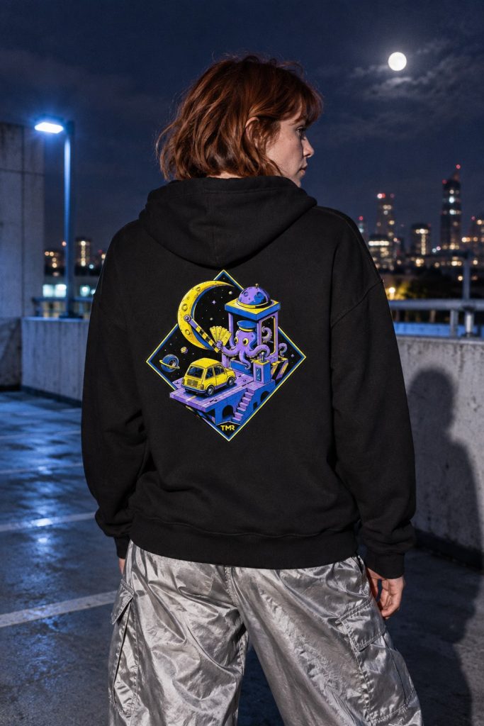 Mond-Maut — Hoodie · presentación del diseño TMR