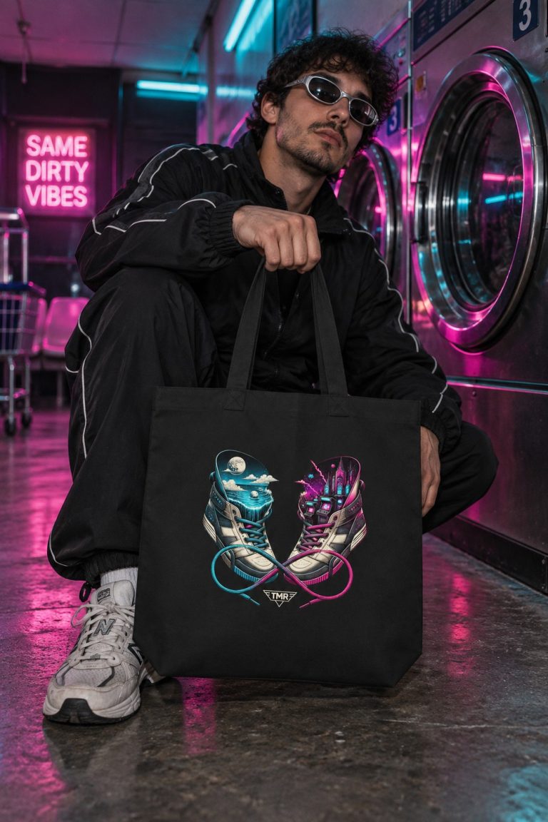 TMR · Portal en las zapatillas — Tote — fotografía editorial de producto TMR