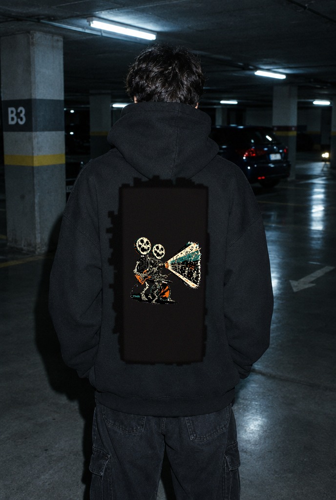Cine de medianoche — Sudadera · presentación del diseño TMR