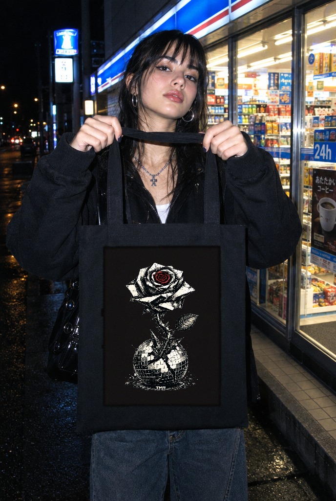 Flor blindada — Tote · presentación del diseño TMR